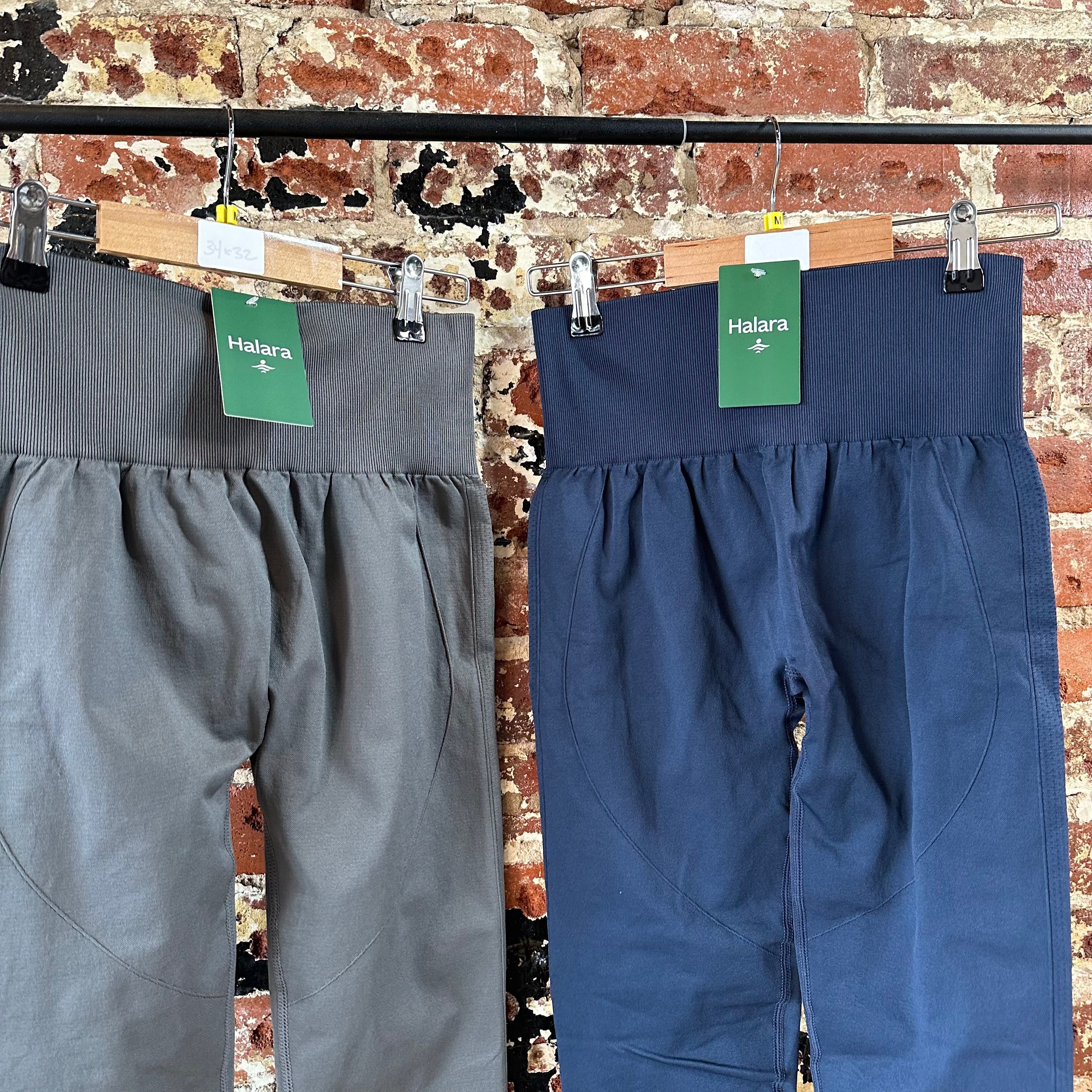 Lot of 2 Halara Womens Large Gray & Blue Leggings NEW
