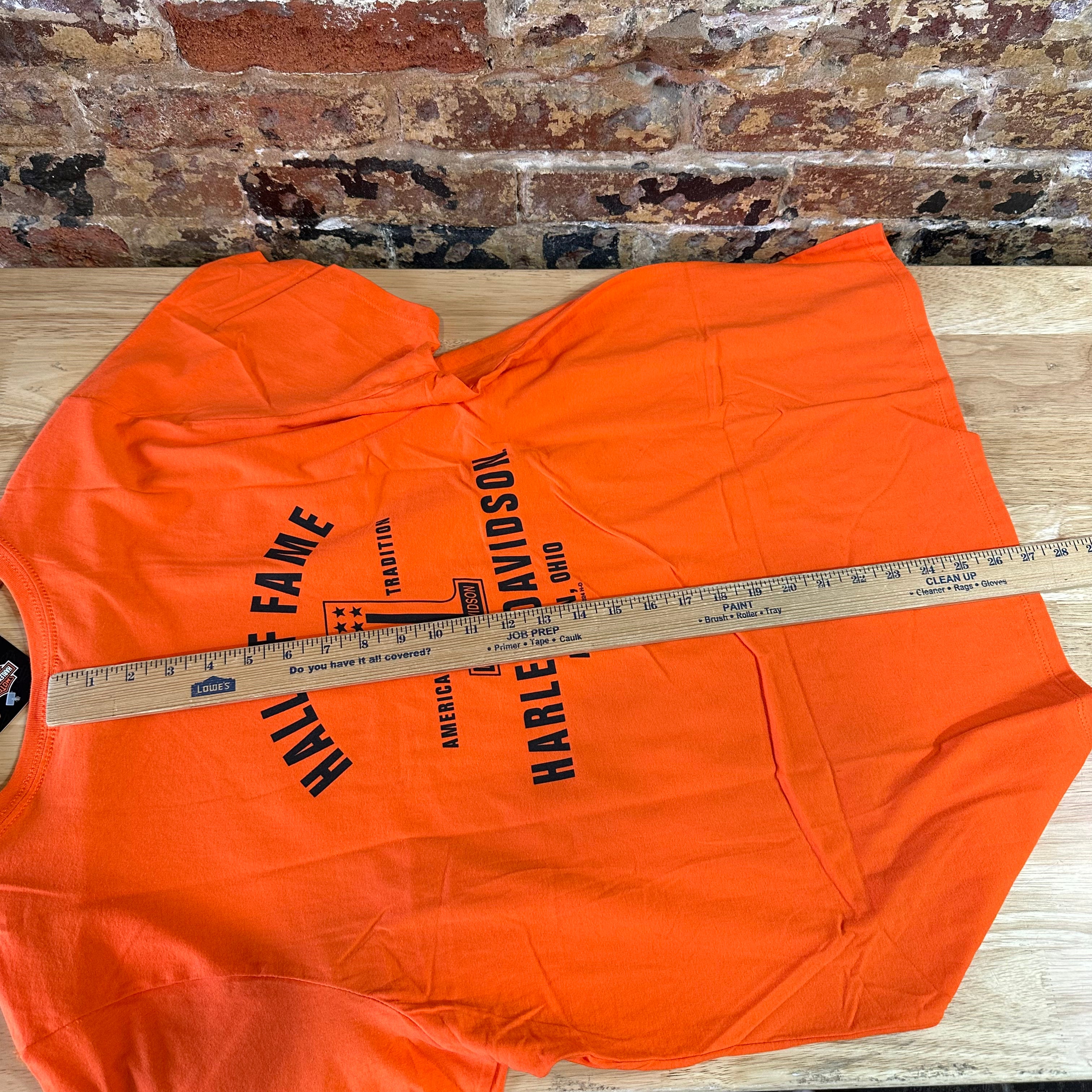 Harley Davidson Women's 2XL Short Sleeve Orange T-Shirt NEW