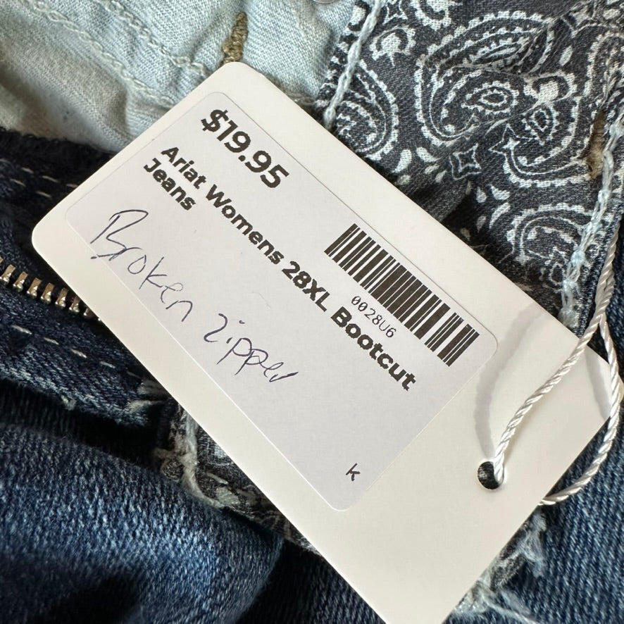 Ariat Womens 28XL Bootcut Jeans *broken zipper
