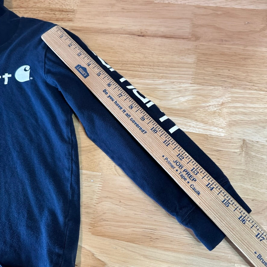 Carhartt Boys 5 Blue L/S Hooded T-Shirt
