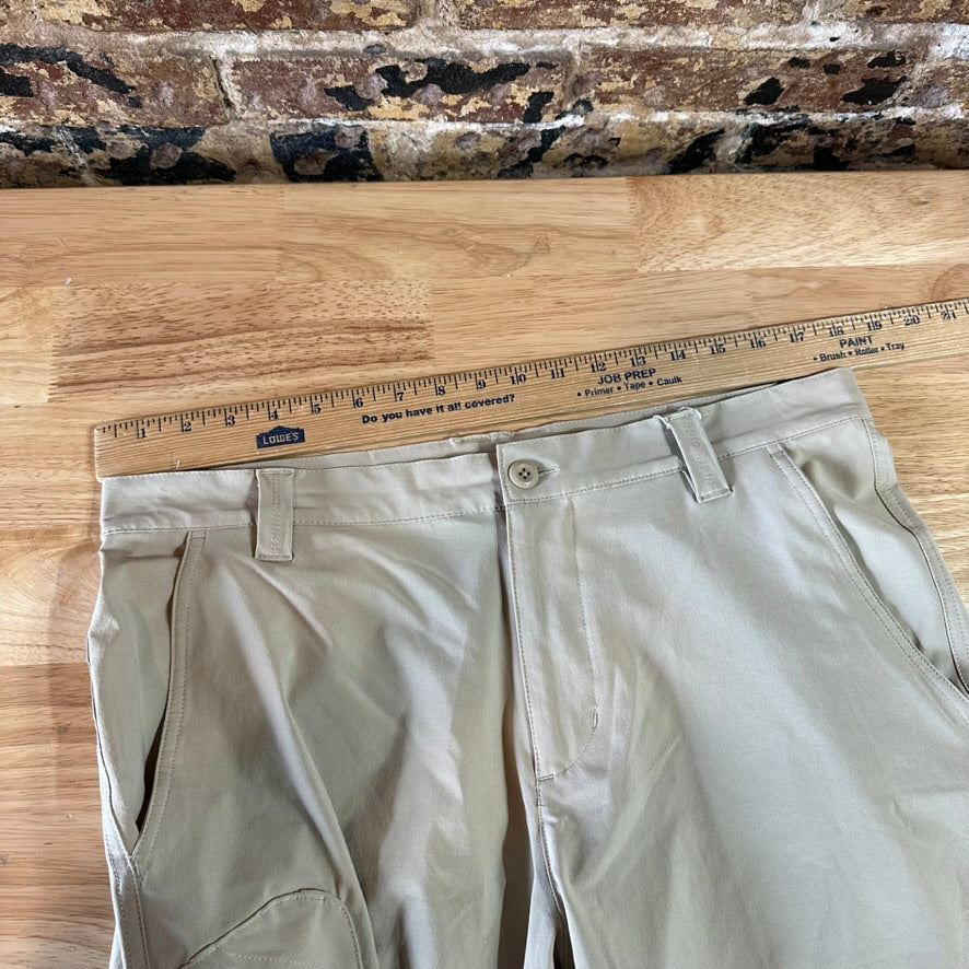 Columbia PFG Shorts Mens 34 Tan Fishing Outdoor Hiking 9.5" inseam