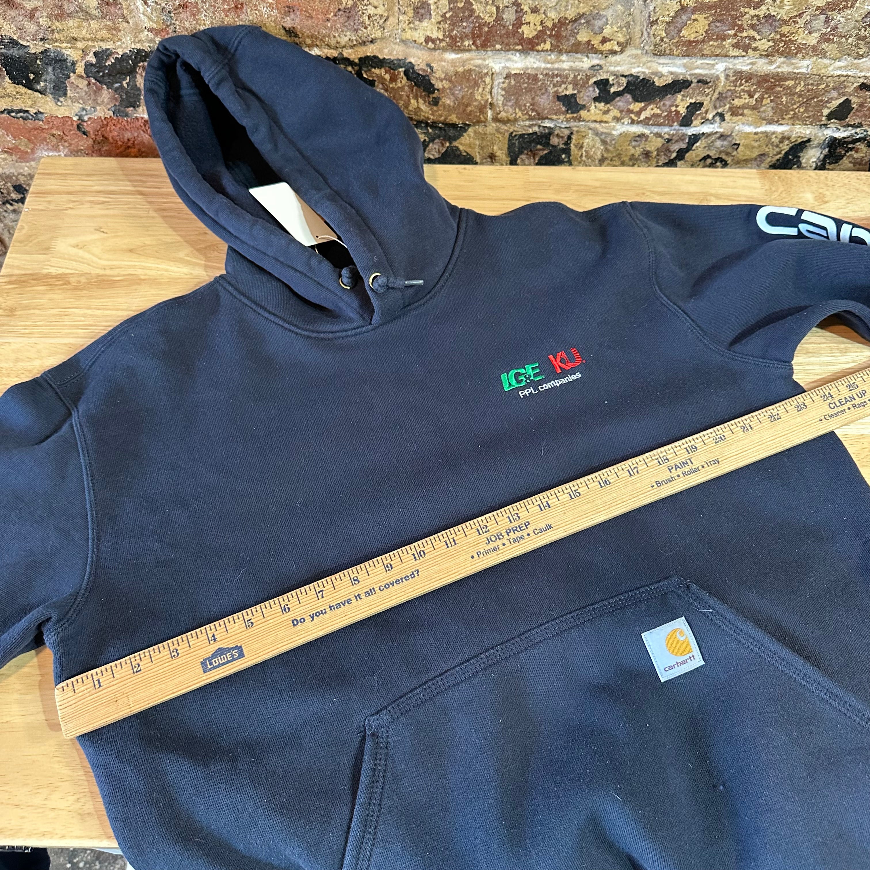 Carhartt Navy Blue Hoodie Mens Medium