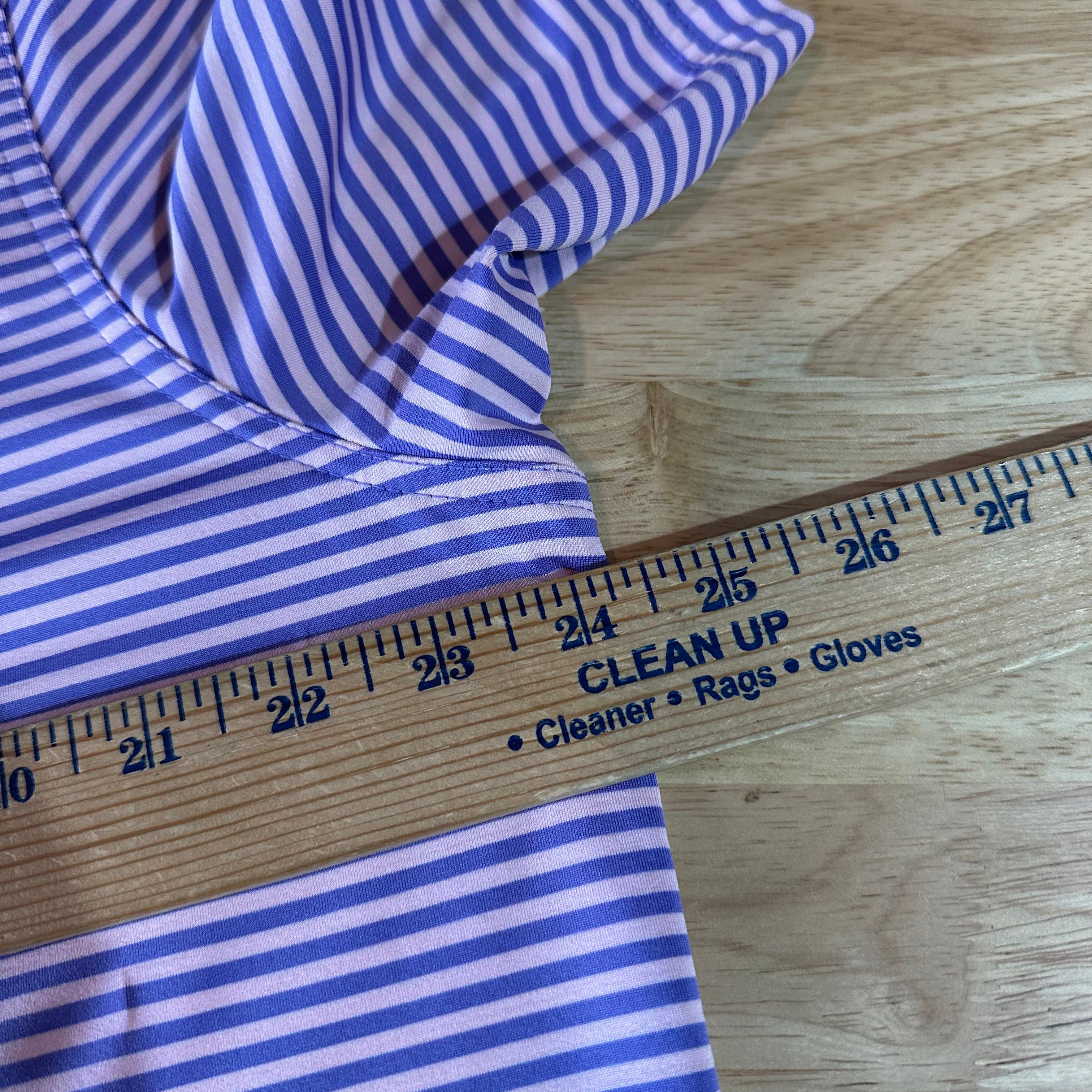 Vineyard Vines Golf Shirt Polo Mens XL Purple Striped Short Sleeve
