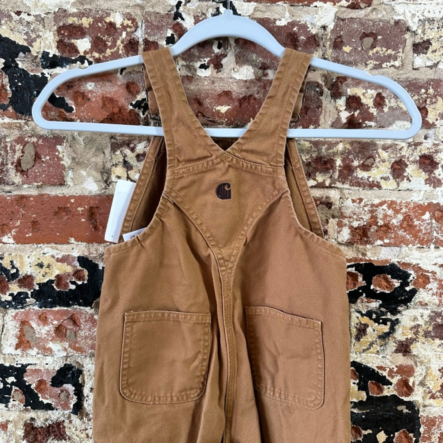 Carhartt Overalls Canvas Brown toddler boys 4T Bibs