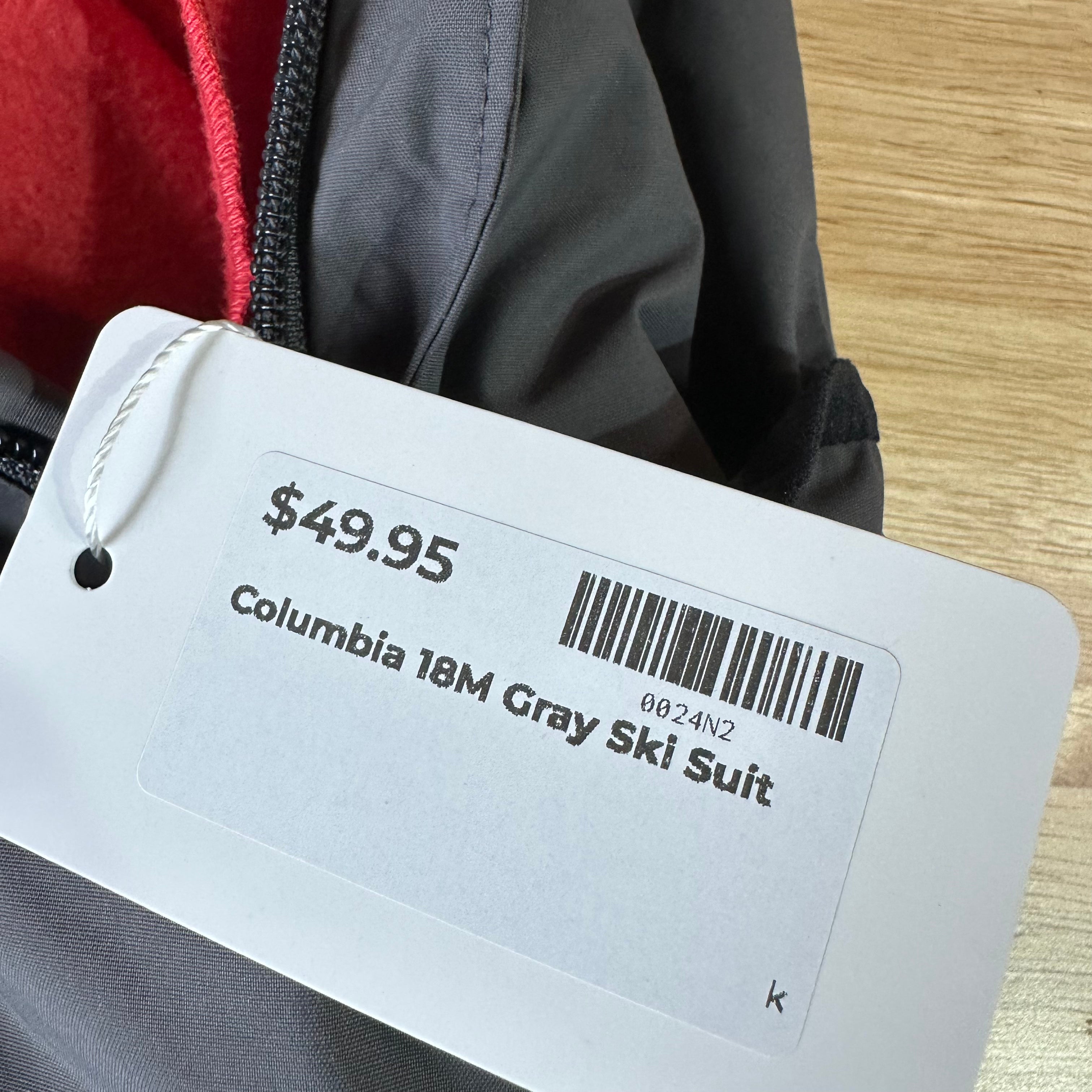 Columbia Snowsuit Infant 18M Gray Black Bunting Hooded One Piece Omni-Tech