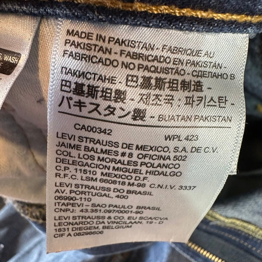 Levis Mens 511 Blue Jeans 33x32 Slim Fit Modern Denim Levi's Distressed