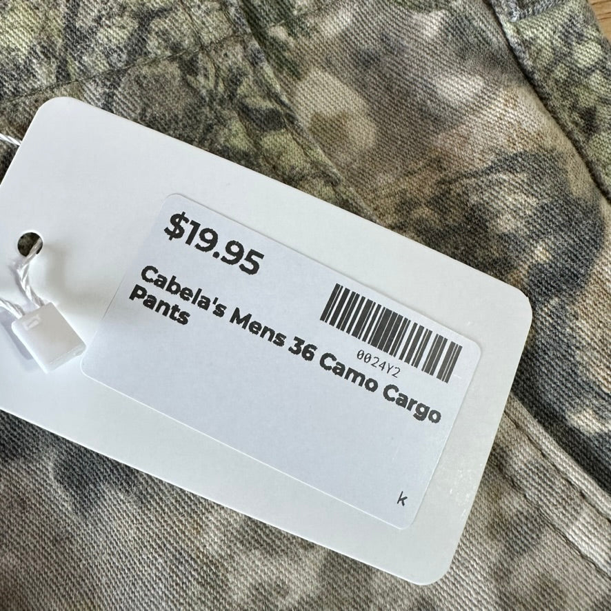 Cabela's Camo Cargo Pants Zonz Hunting Sz 36 Reg Adjustable Outdoor Gear