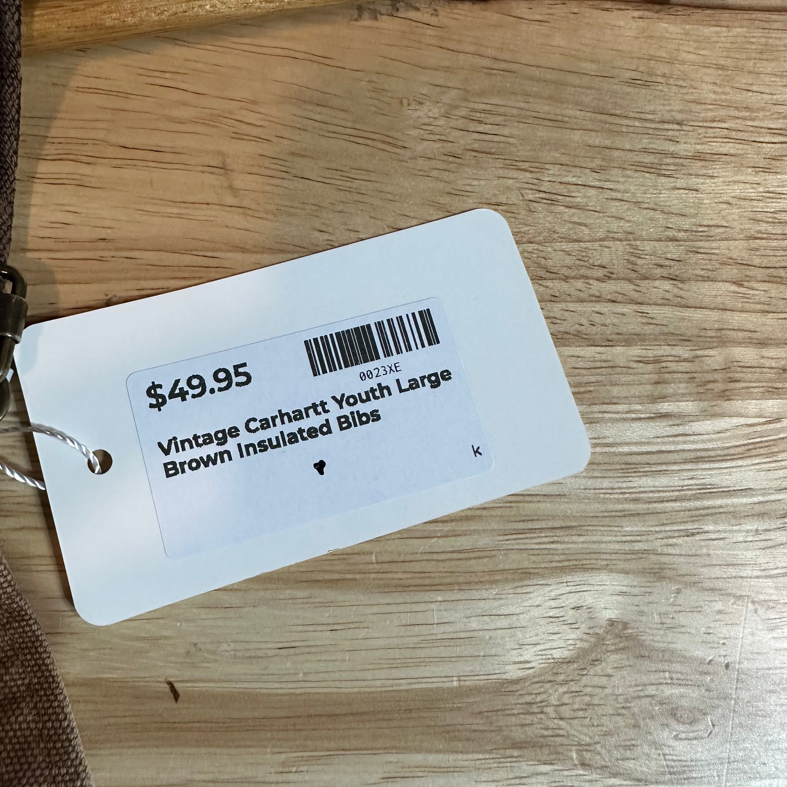 Vintage Carhartt Boy's Large Brown Bib Insulated Overalls Double Knee Farm Bibs