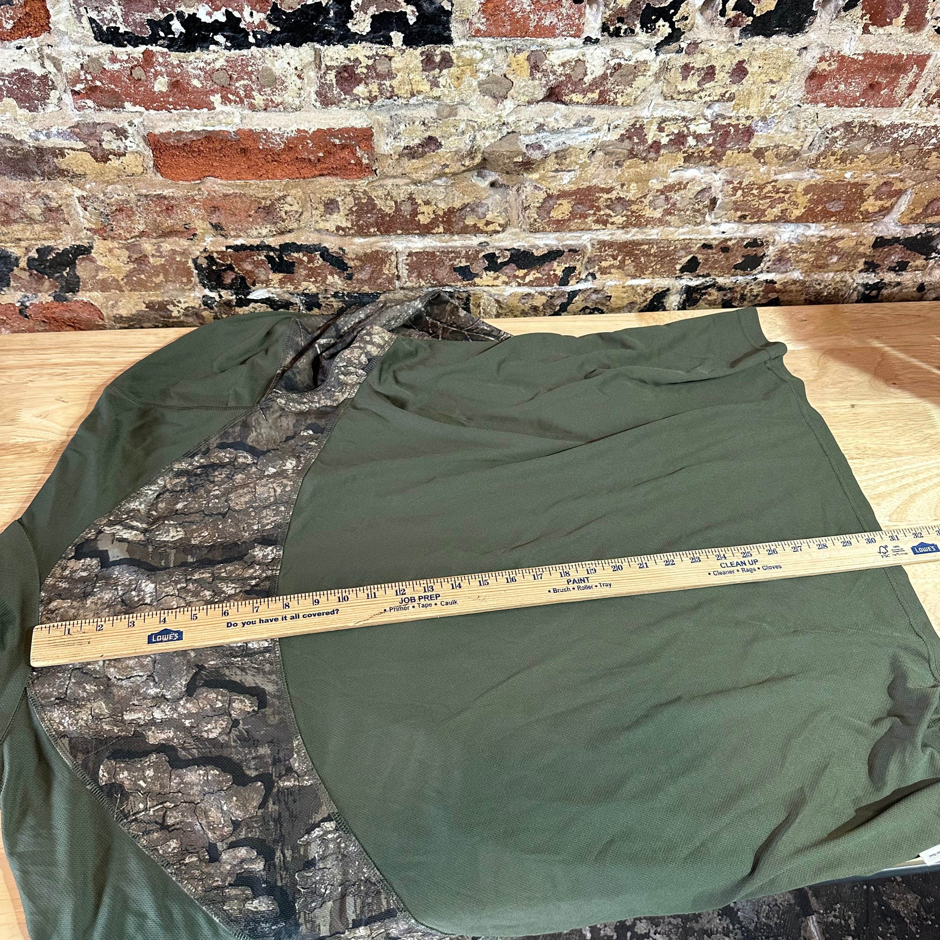 Magellan Men's 2XL L/S Camo 1/4 zip
