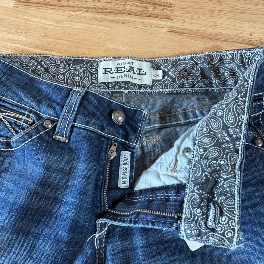 Ariat Womens 28XL Bootcut Jeans *broken zipper