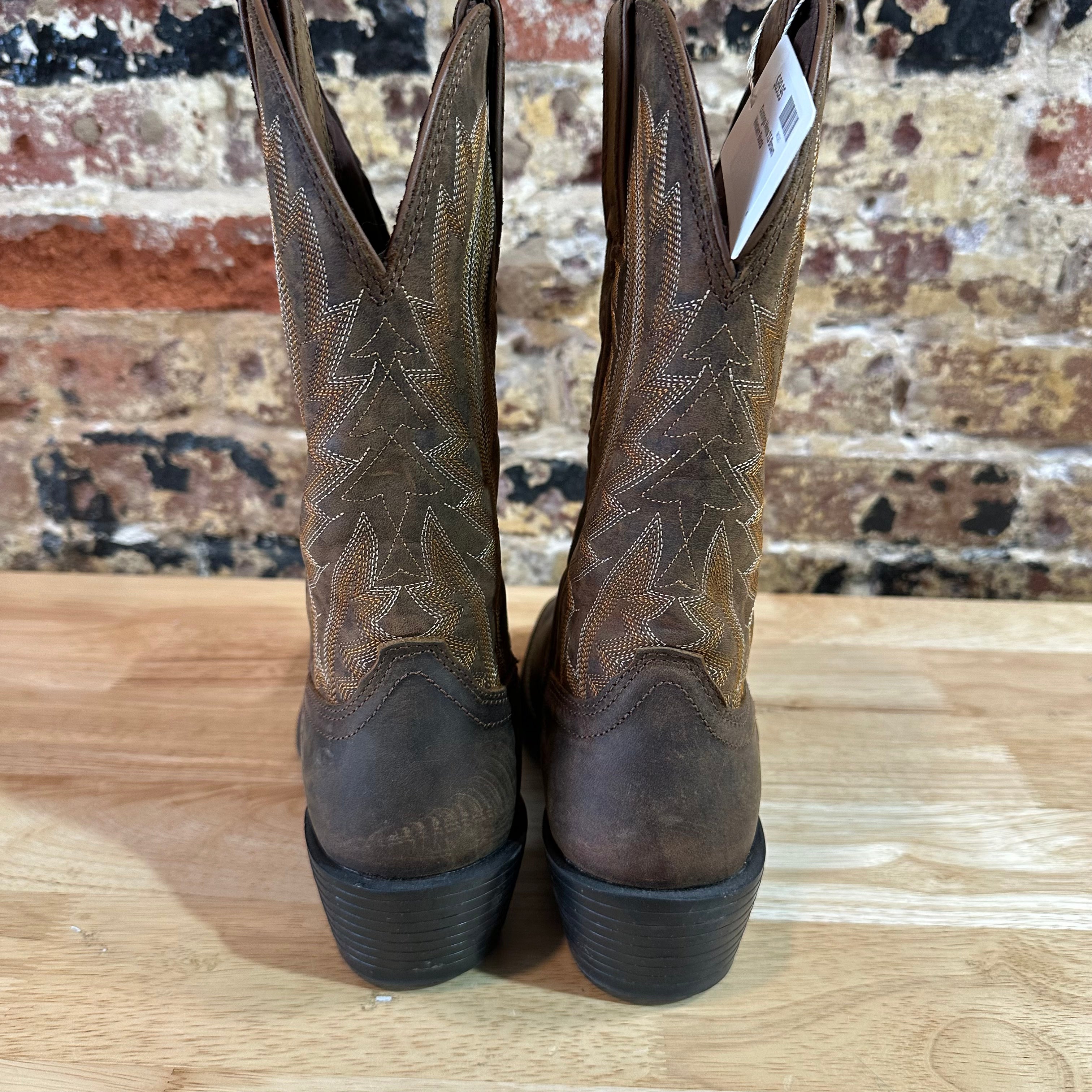 Durango Brown Distressed Leather Western Cowboy Square Toe Mens Boots 7.5M