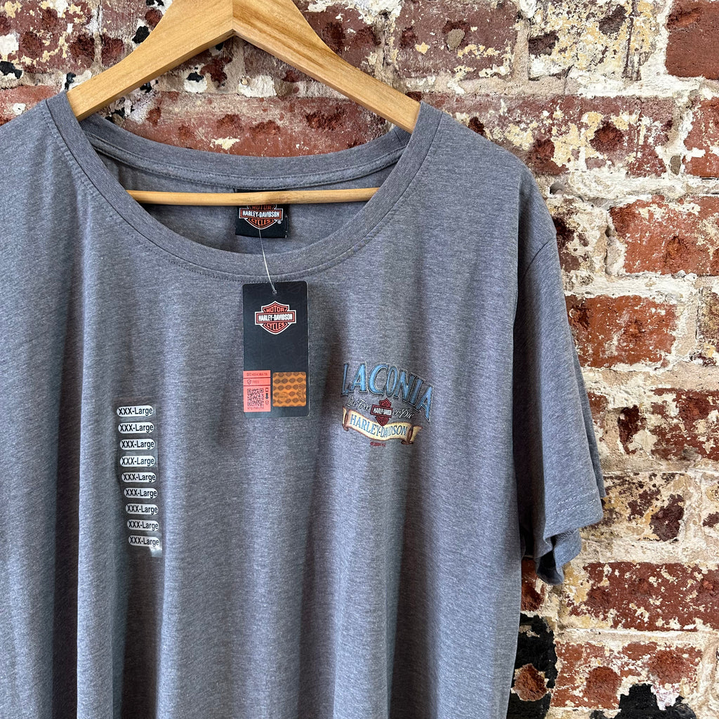 Harley Davidson Women's 3XL Short Sleeve Gray T-Shirt Laconia NEW
