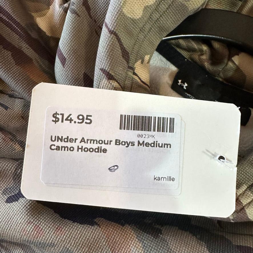 Under Armour Hoodie Youth Medium Camo Fleece Pullover Sweatshirt