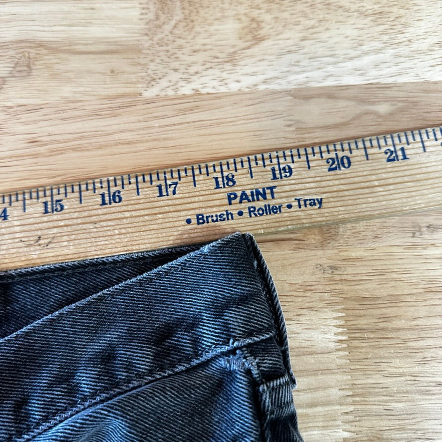 Levis 505 Jeans Mens 38x30 Regular Zip fly Faded Black denim Levi's