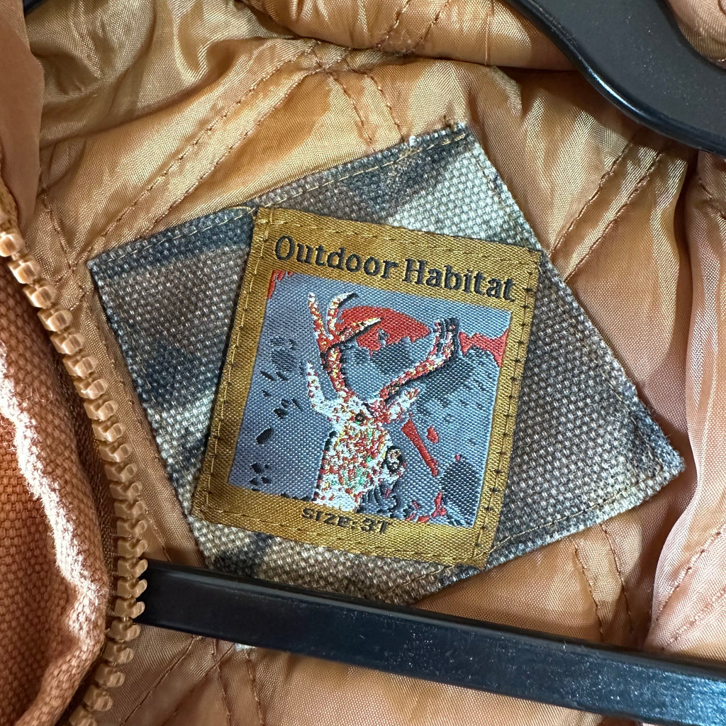 Outdoor Habitat Jacket Toddlers 3T Brown Camouflage Camo Hooded Canvas Hunting