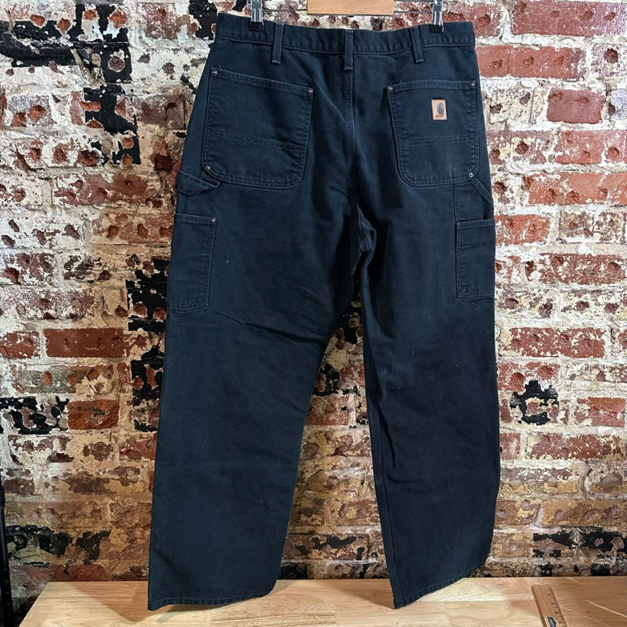Carhartt B136 BLK Mens 35x30 Double Knee Pants