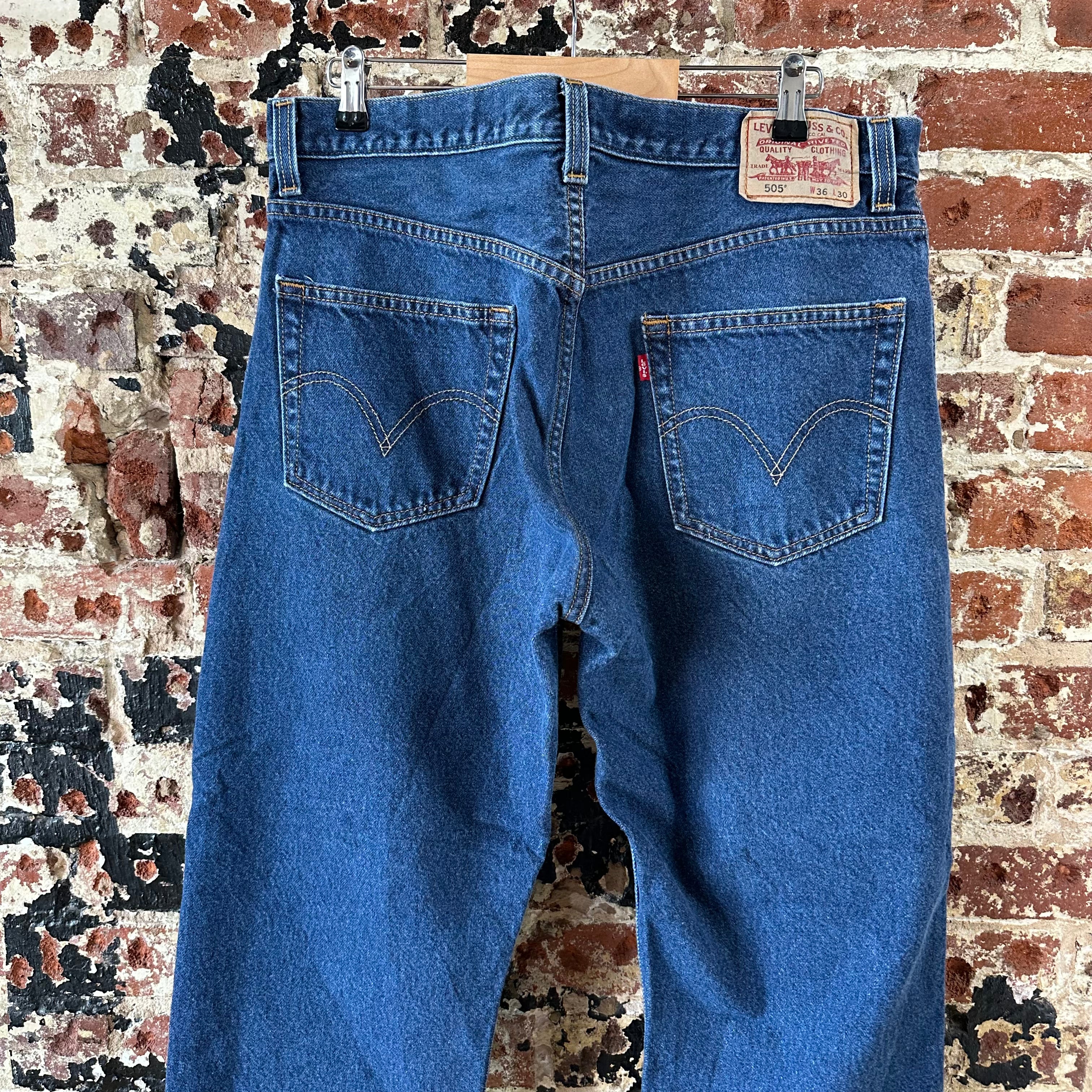 Levi's 505 Mens 36x30 Blue Jeans