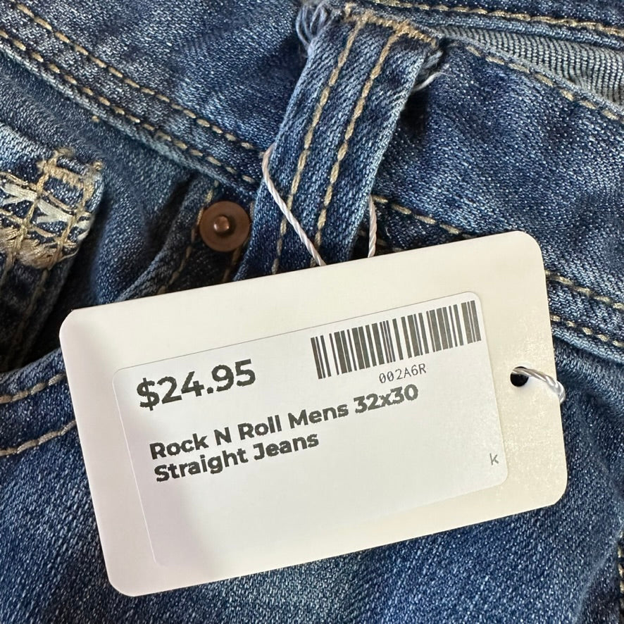 Rock N Roll Mens 32x30 Straight Jeans