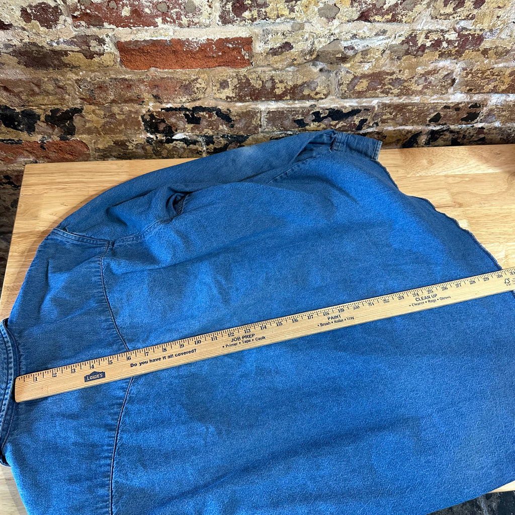 Wrangler Men's 17.5x36 Blue Western Shirt