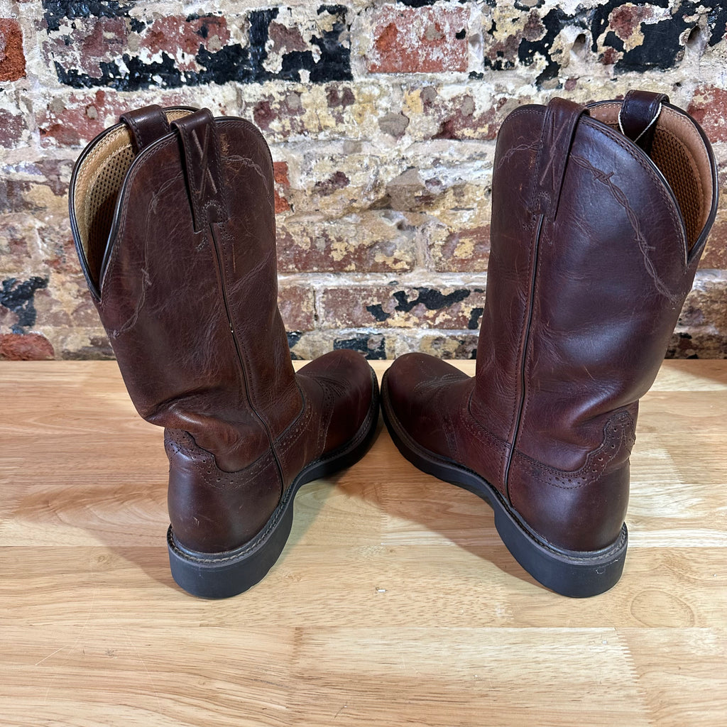 Twister Brown Leather Western Cowboy Boots Mens 9D
