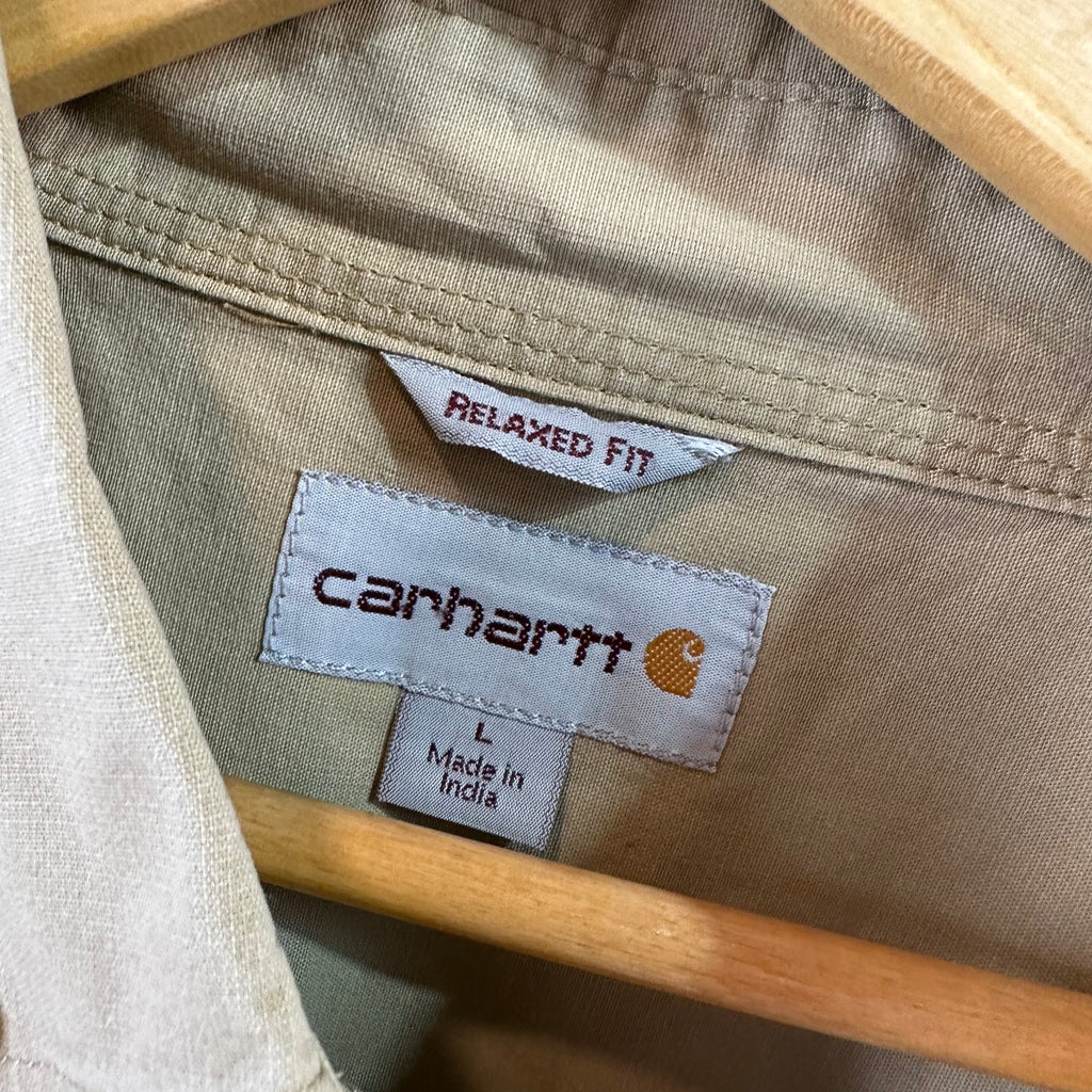 Carhartt Men's Large Tan Button Shirt