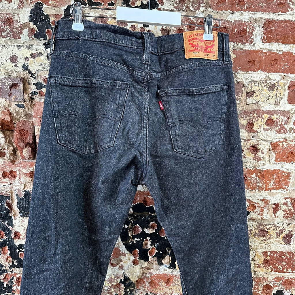 Levis 510 Mens 33x32 Black Jeans