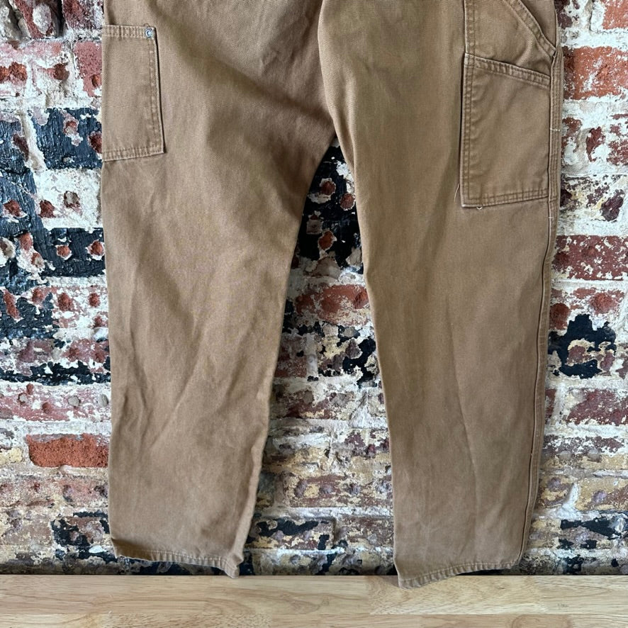 Dickies Mens 30x32 Duck Canvas Carpenter Brown Utility Pants Grunge Work