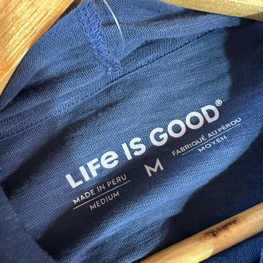 Life is Good Medium L/S Blue T-Shirt NEW
