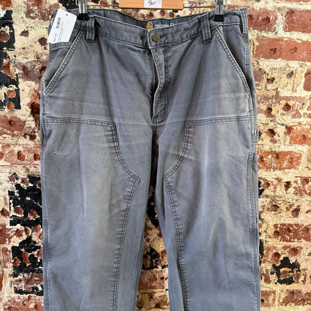 Carhartt Double Knee Gray Pants Mens 36x34