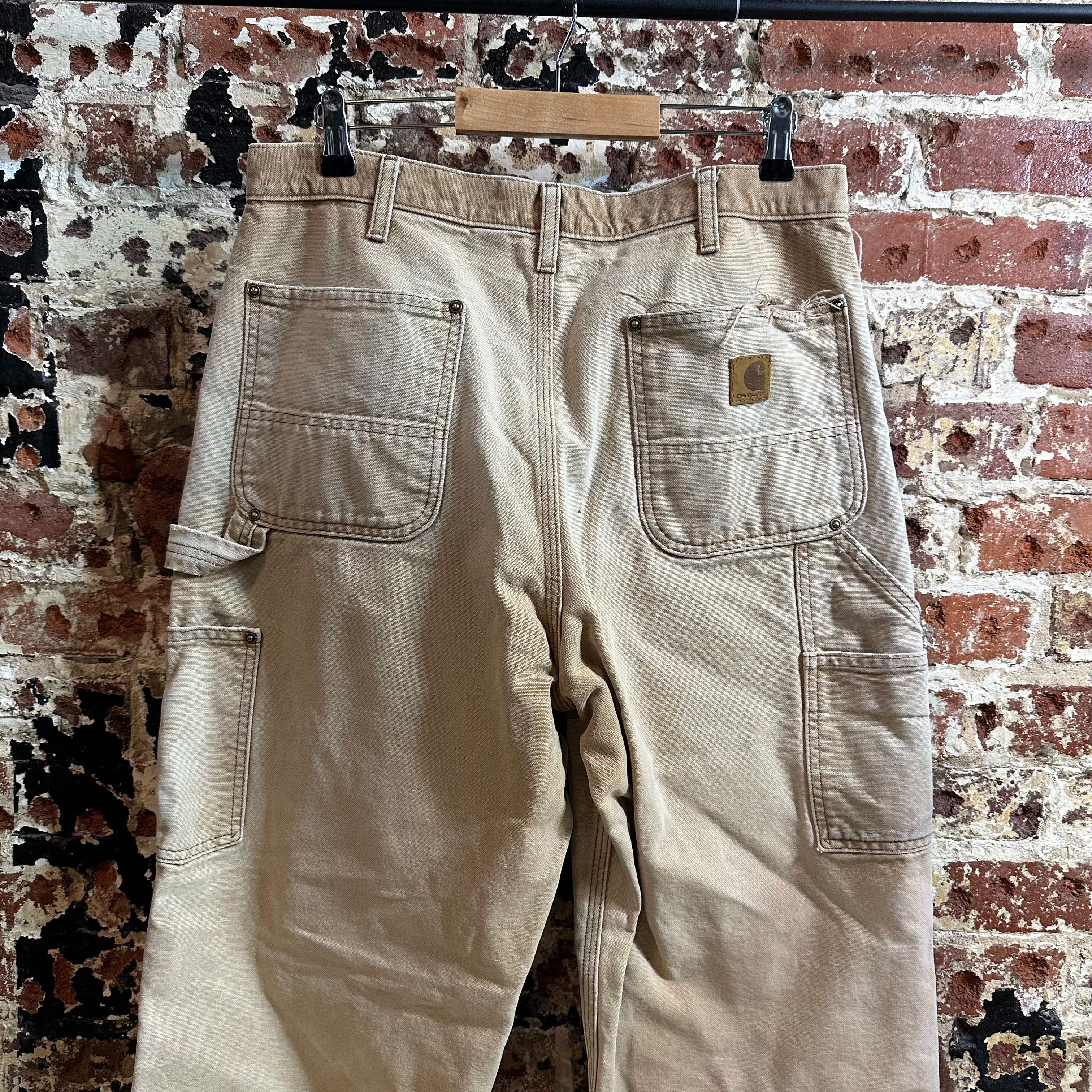Carhartt B136 BRN Mens 34x34 Double Knee Pants