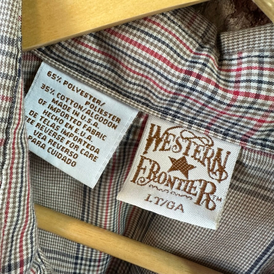 Western Frontier Mens Large Tall Button Up