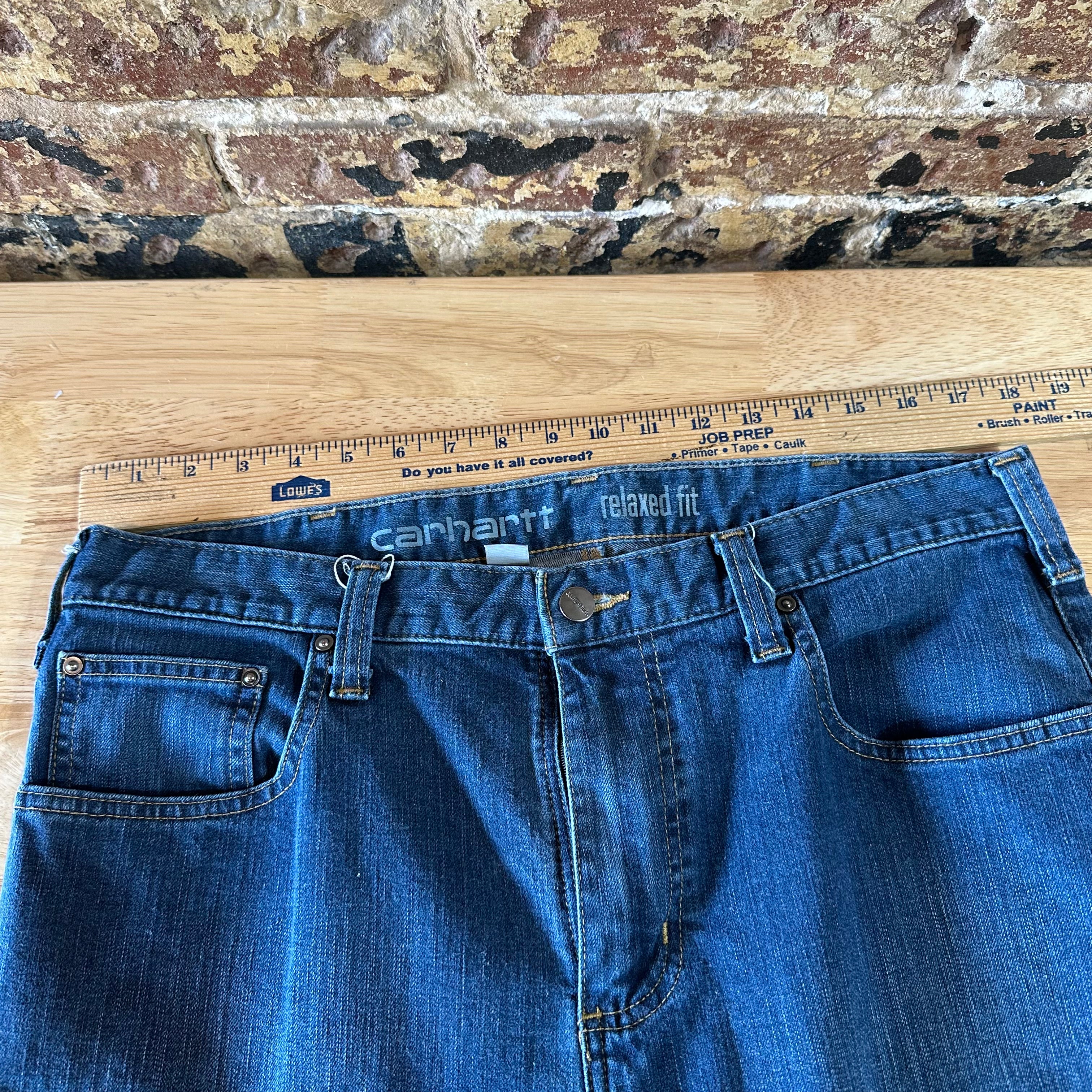 Carhartt Mens 36x32 Blue Jeans