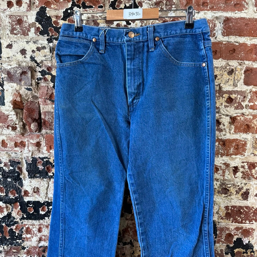 Wrangler Mens 34x31 Blue Jeans