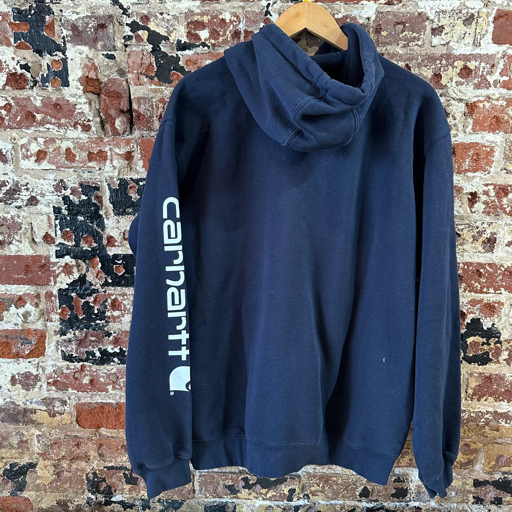 Carhartt Navy Blue Hoodie Mens Medium