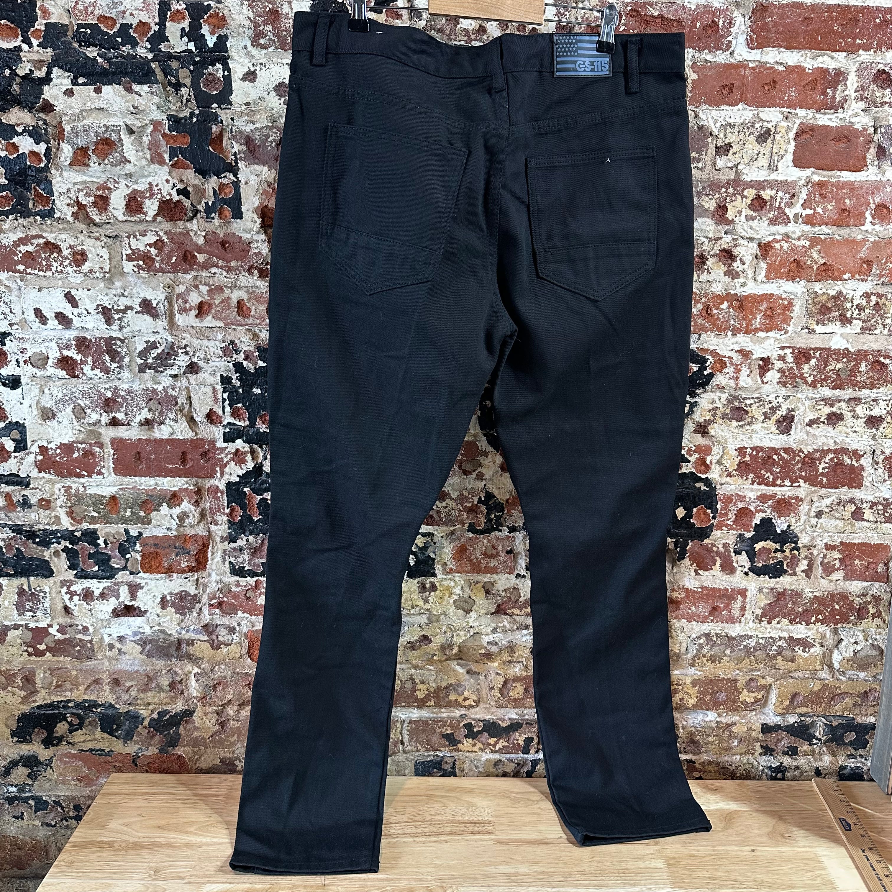 GS-115 Mens 38x34 Black Jeans
