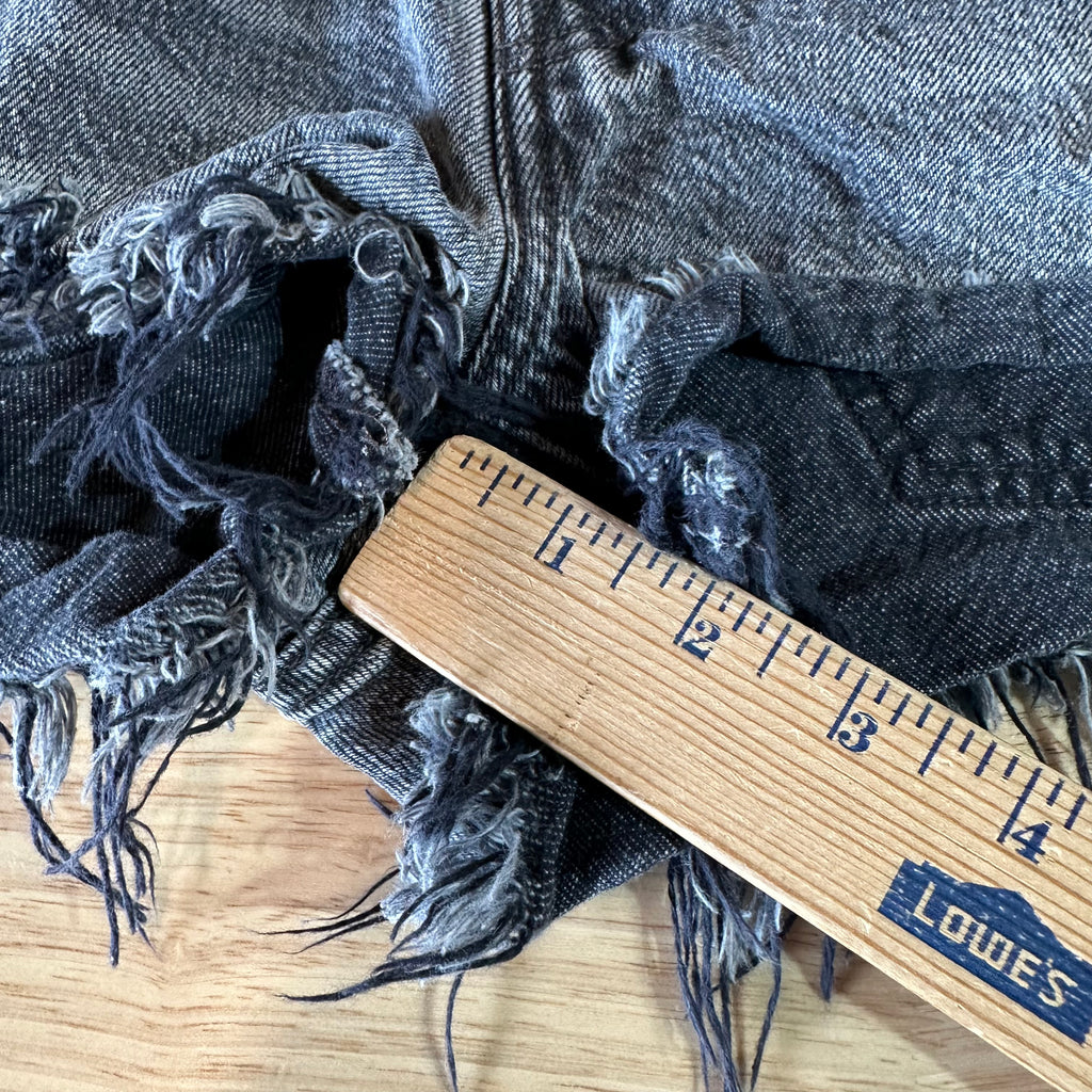Levi's Cut Off Denim Black Jean Shorts Womens 27 Distressed- 30x2"
