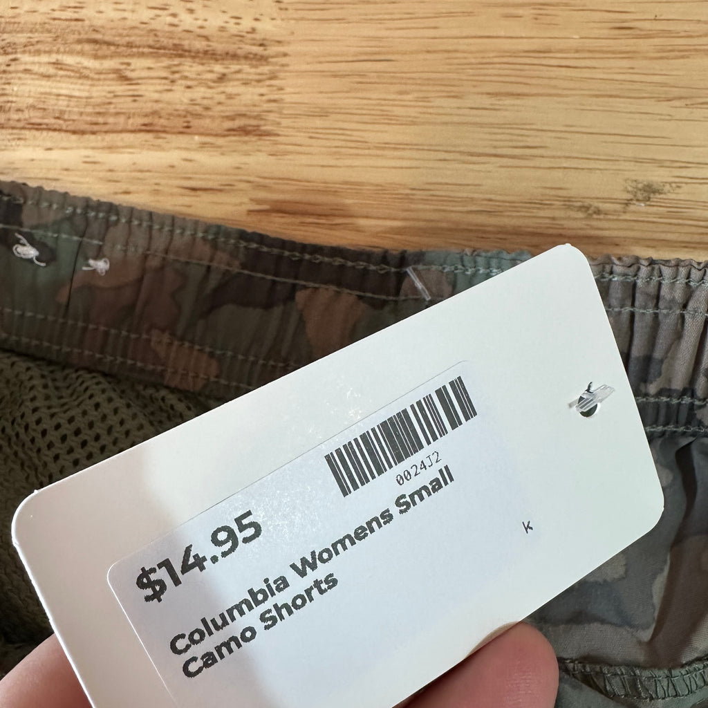 Columbia Camo Small Printed Bay Drawstring w/Pockets Womens Shorts casual