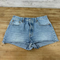 Levi's Cut Off Denim Blue Jean Shorts Womens 32 Distressed - 32x2"