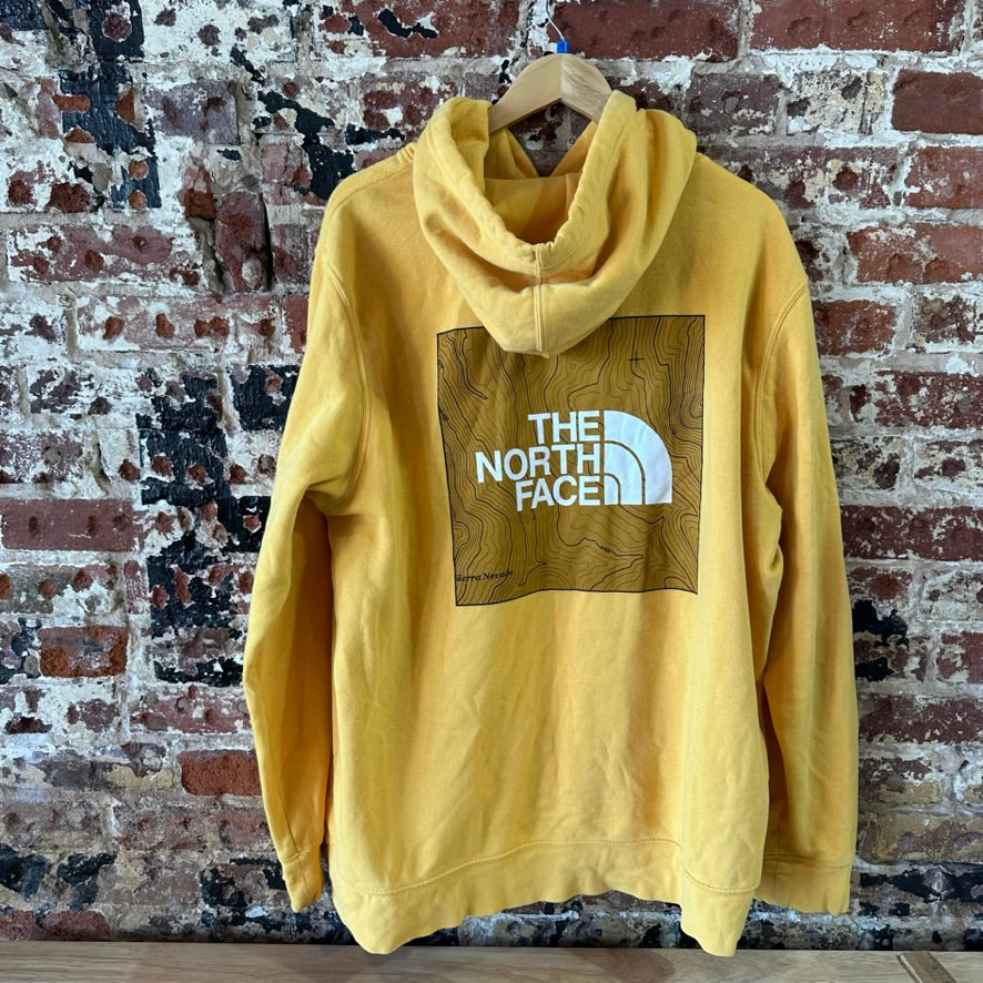 The North Face Men's 2XL Yellow Logo Hoodie Sierra Nevada