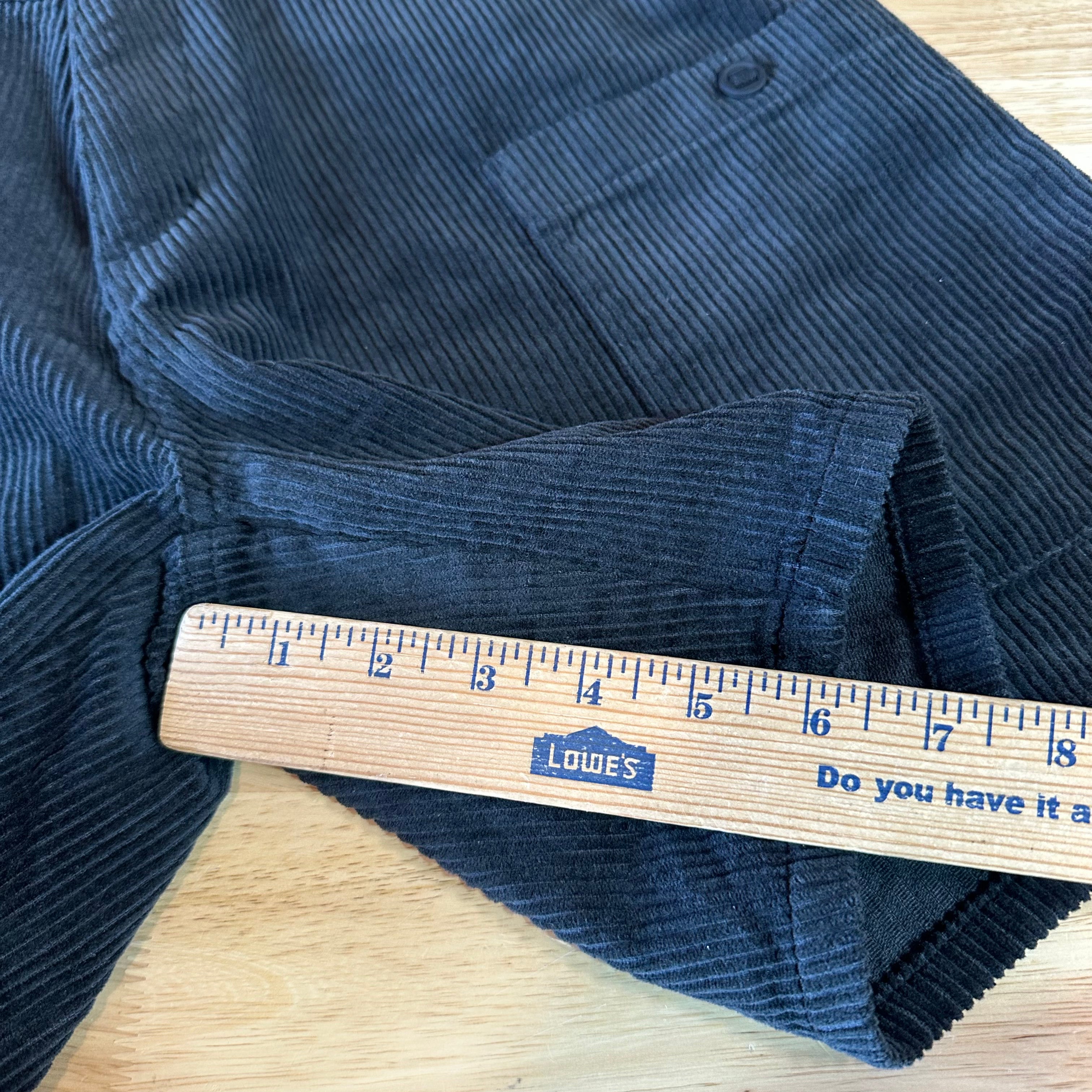 Bearded Goat Mens 28 Black Corduroy Shorts