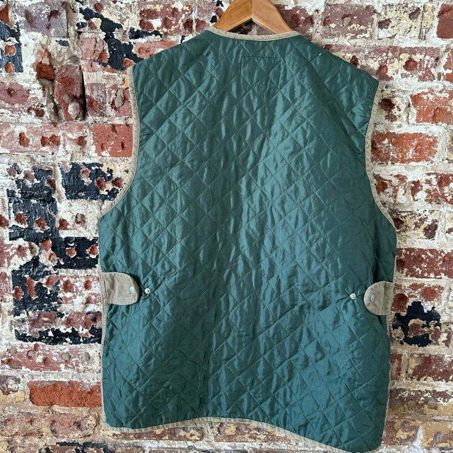 On The Brink Vest 90’s Vintage Fishing Hunting Utility Cargo Mens XL Tan