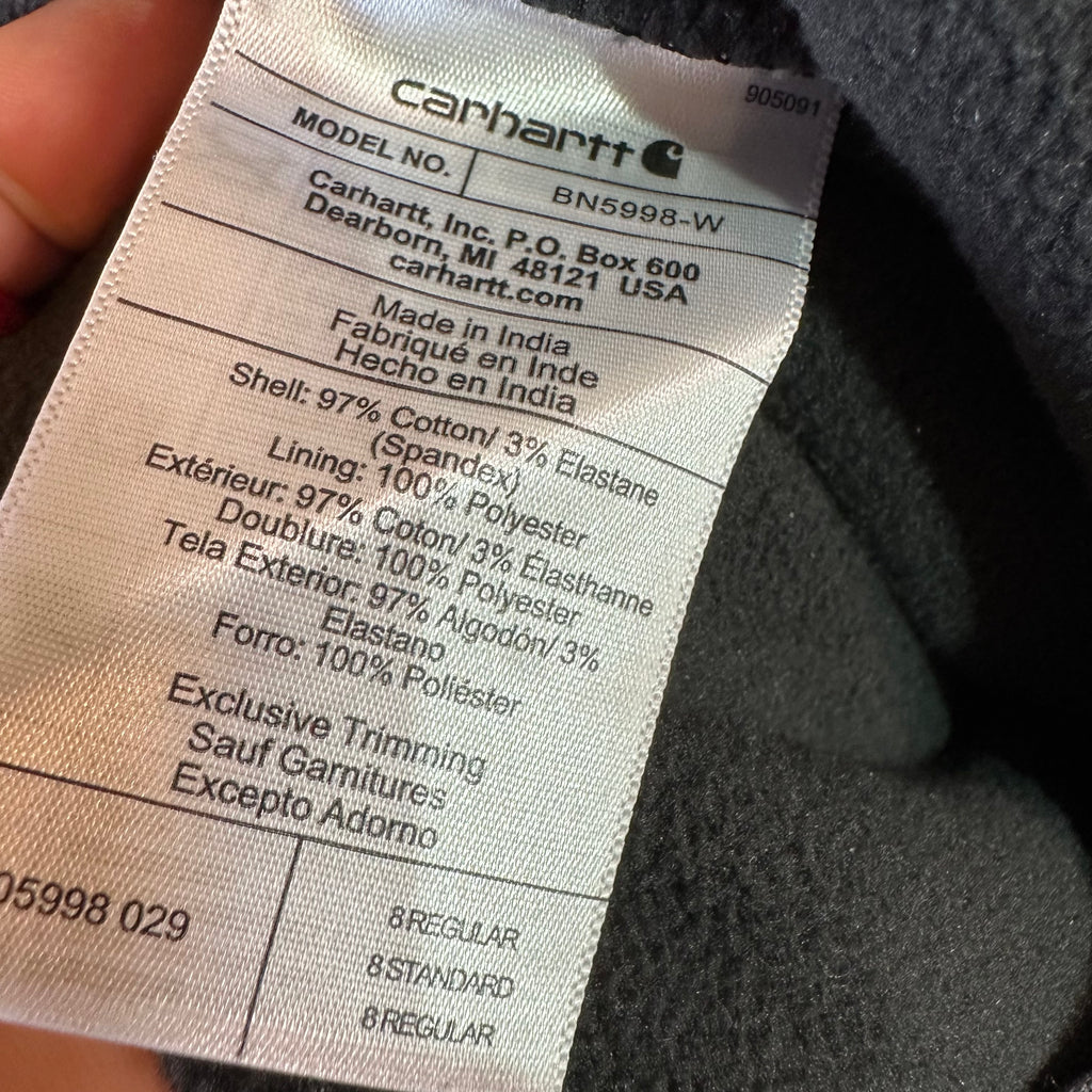 Carhartt Womens 8 Gray Lined Essential Pants NEW