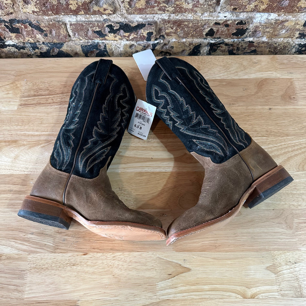 Justin Women's Palisade Western Boots JP2605 -  Sz 6.5 B Tan & Black