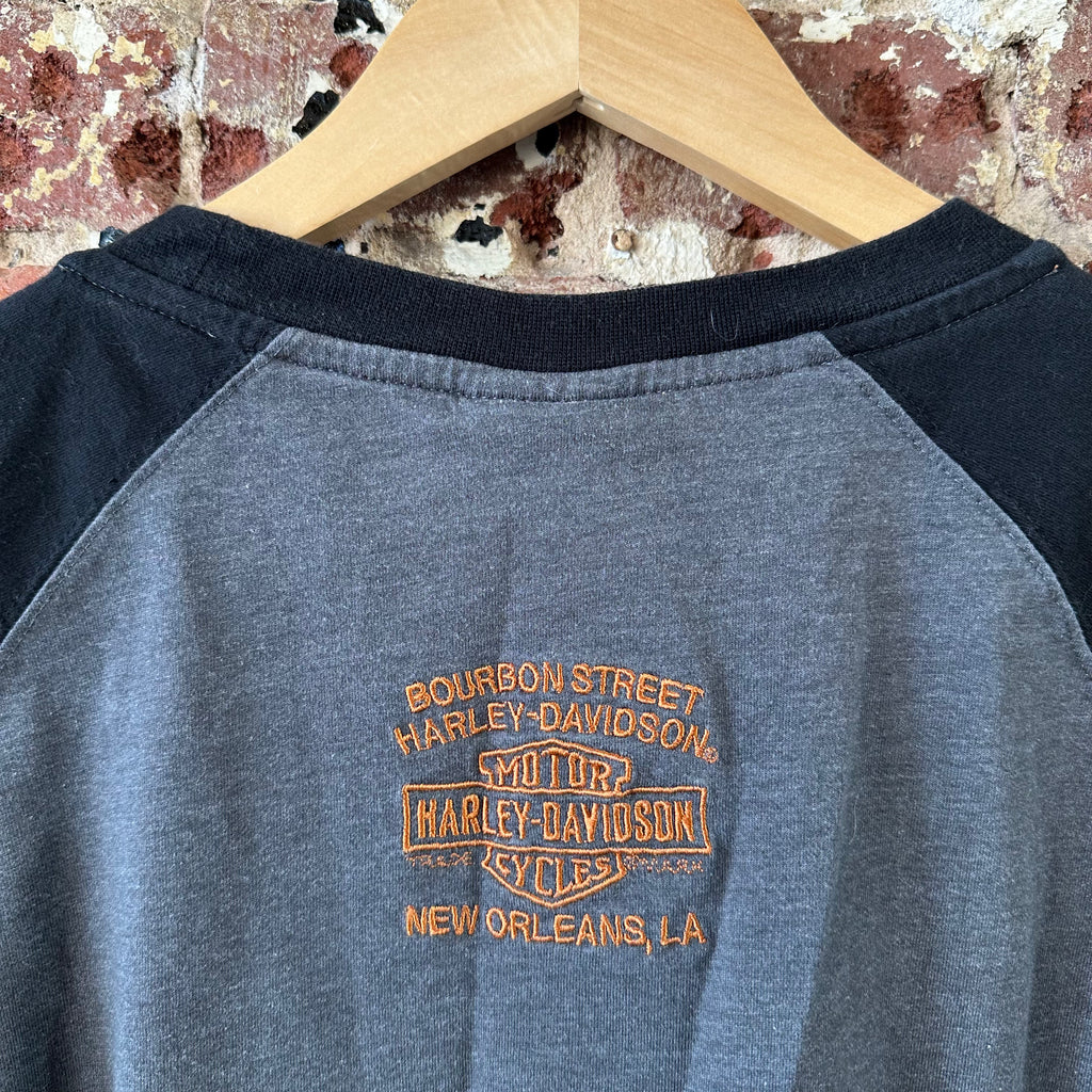 Harley Davidson New Orleans T-Shirt Mens XL Black Gray Biker Short Sleeve