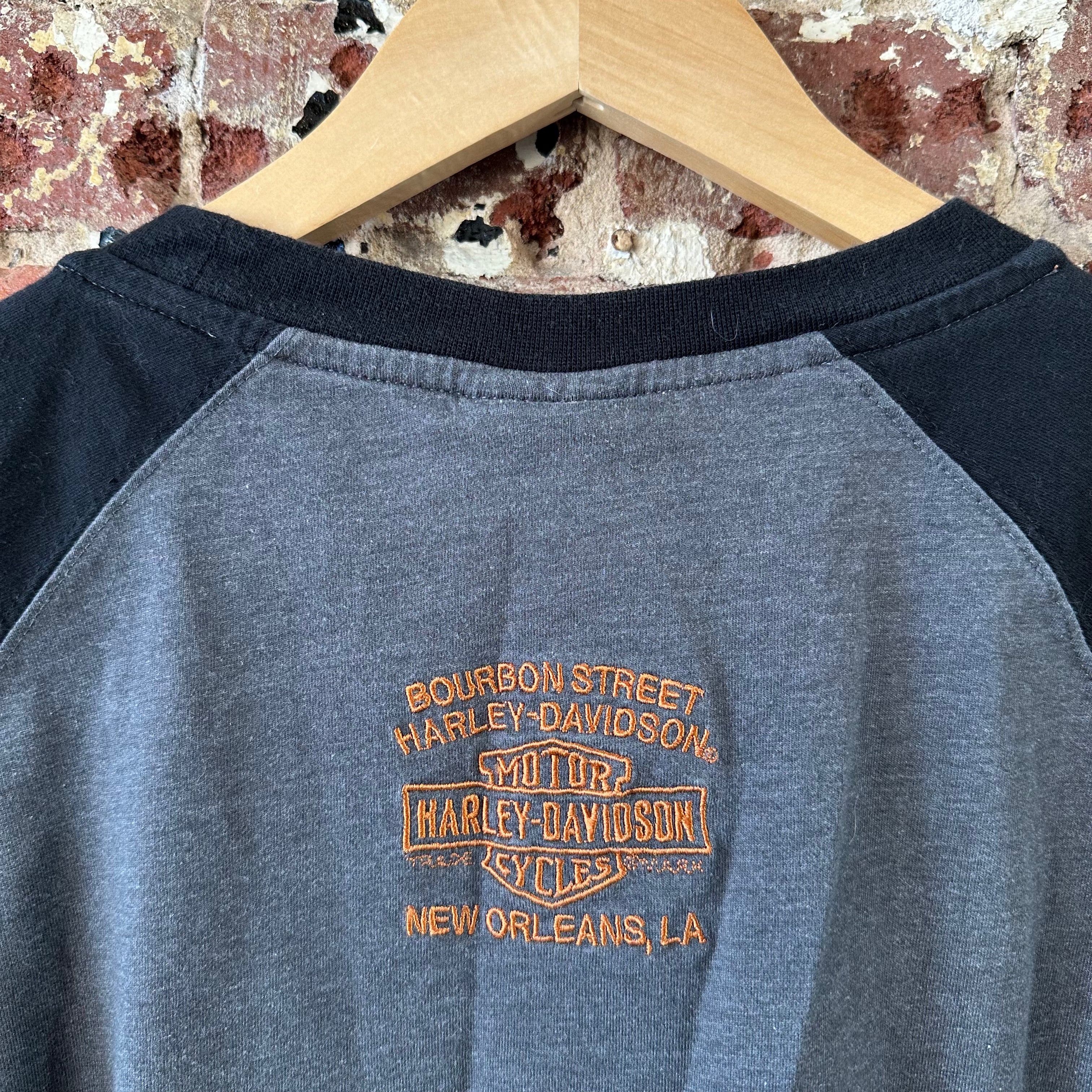 Harley Davidson New Orleans T-Shirt Mens XL Black Gray Biker Short Sleeve