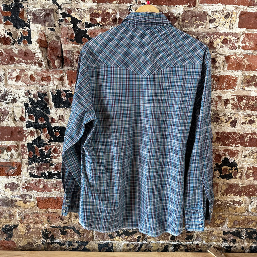 Wrangler Men's Large Plaid Western Shirt