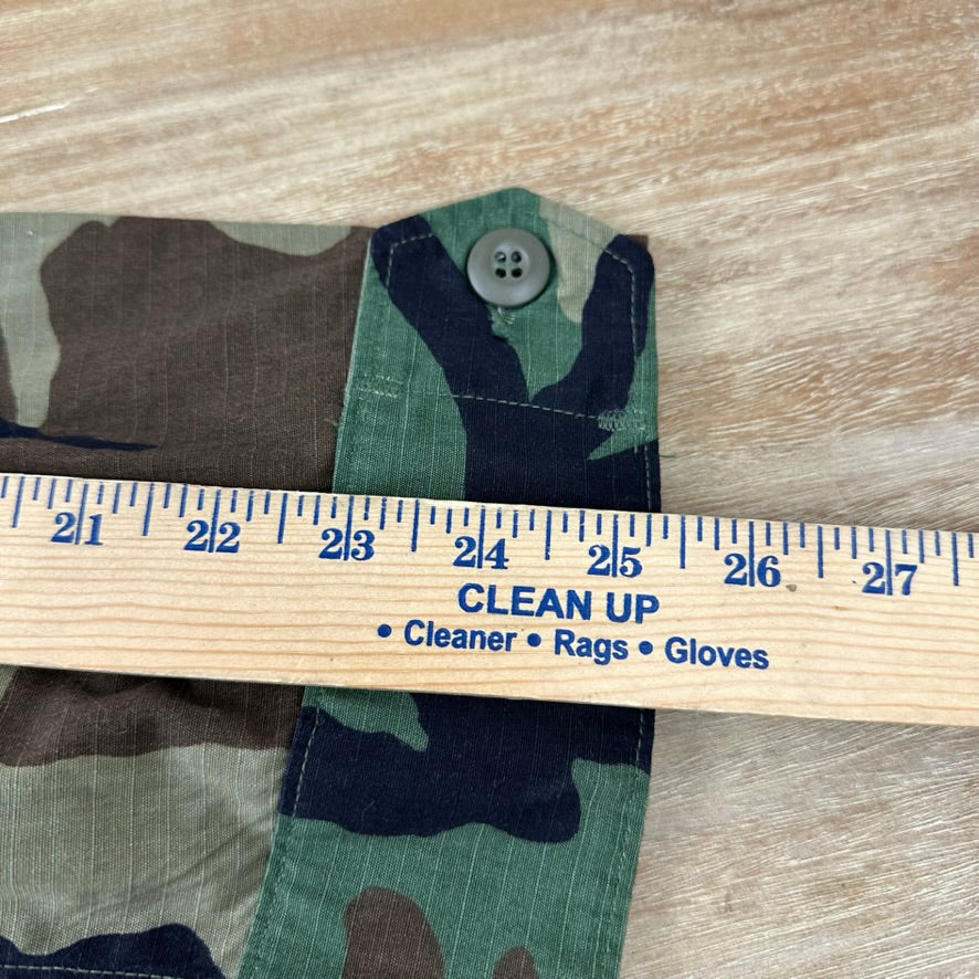US Army Jacket Mens Medium Long Woodland Combat Coat Shirt