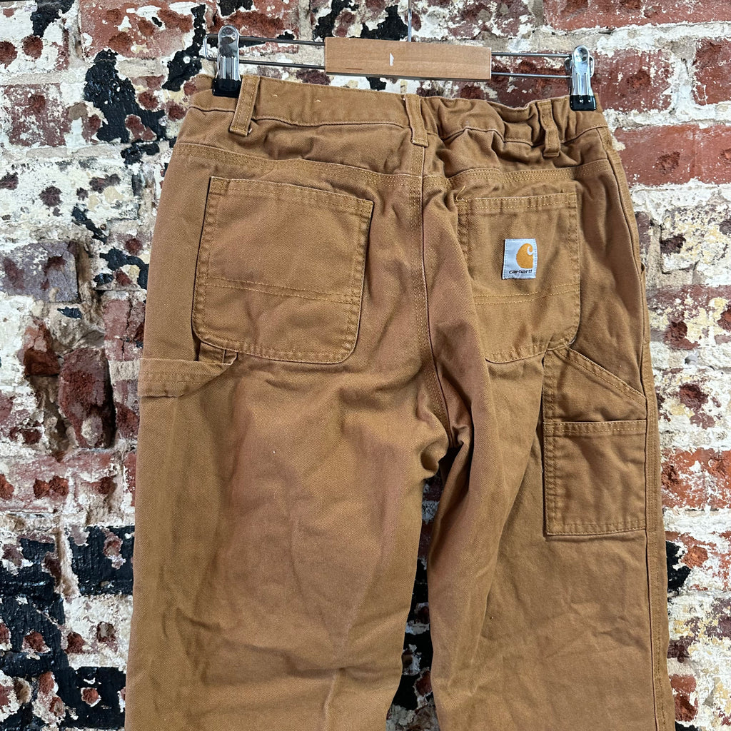 Carhartt Flannel Lined Brown Pants Boys 14