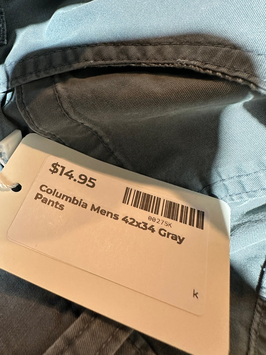 Columbia Mens 42x34 Gray Pants