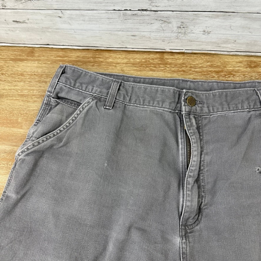 Carhartt B283 CHR Shorts Mens 38 Relaxed fit canvas Gray 9.5" ins Casual Utility